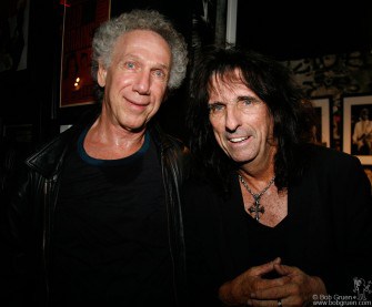 Bob Gruen & Alice Cooper, NYC - 2010 Sept 11 - I got in a photo with Alice when he appeared at the party celebrating the 10th anniversary for John Varvatos's clothes company at John's store in the old CBGB space on the Bowery.