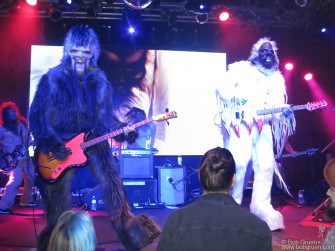 Nov 11 - NYC - The very funny and monstrous PPL MVR on stage at the Highline Ballroom.