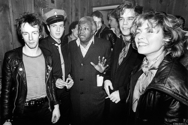 Topper Headon, Joe Strummer, Al Fields, David Johansen and Debbie Harry, NYC - 1979
