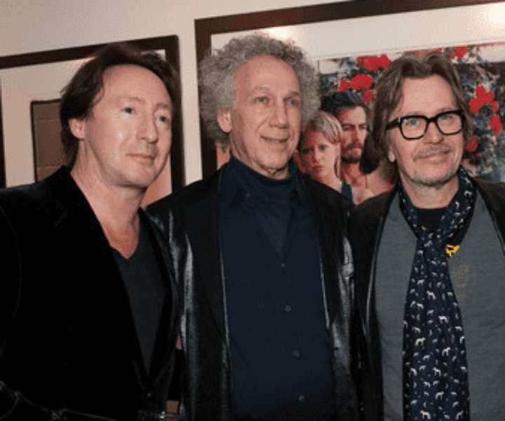 Feb 9 - Los Angeles - Julian Lennon had a party for an exhibition of his amazing photography at the new Morrison Hotel Gallery at the Sunset Marquis and I got to talk to Gary Oldman, one of my favorite actors.