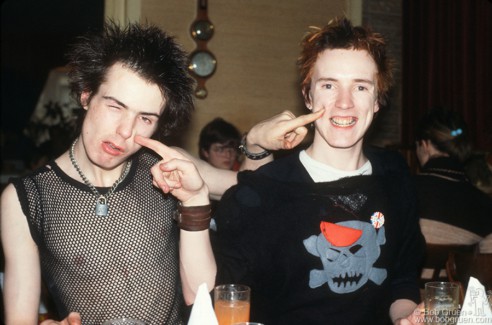 Sid Vicious and Johnny Rotten, Luxembourg - 1977