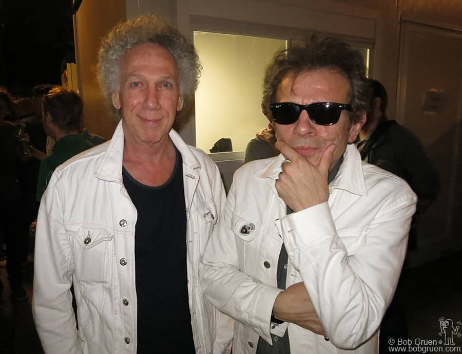 July 7- Paris - I visited with Rock & Folk magazine editor Philippe Manoeuvre in Paris and we both wore our white jackets, a good rock & roll summer look.