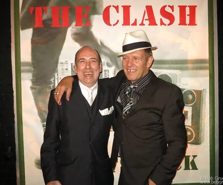 September 19 - NYC - Mick Jones and Paul Simonon came to New York to promote the new Clash Box set 'Sound System' at a press conference.