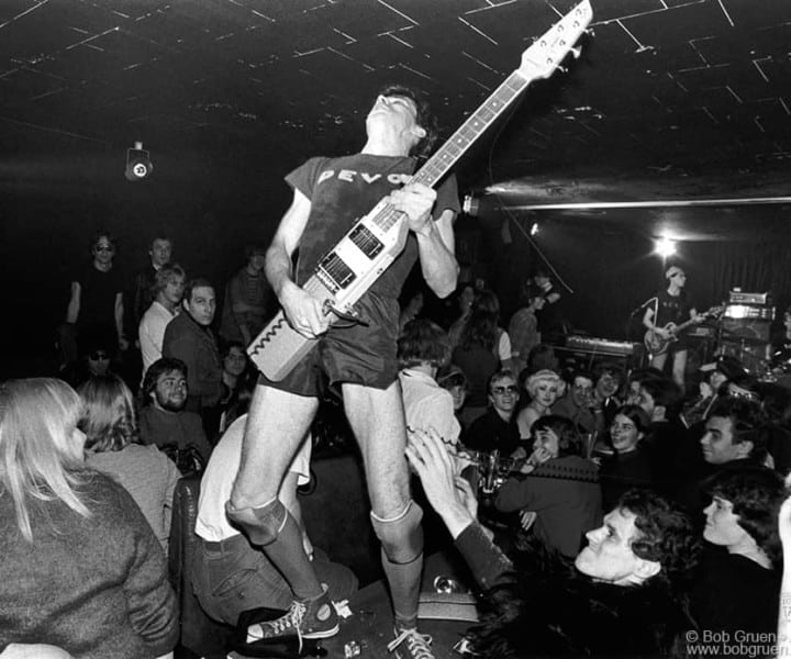 Devo, Max's Kansas City, NYC. November 14 or 15, 1977. <P>Image #: R-476  © Bob Gruen