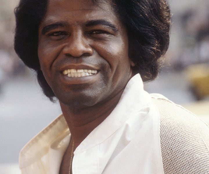 James Brown, Sherry Netherland Hotel, NYC. June 15, 1980. <P>Image #: C-112  © Bob Gruen