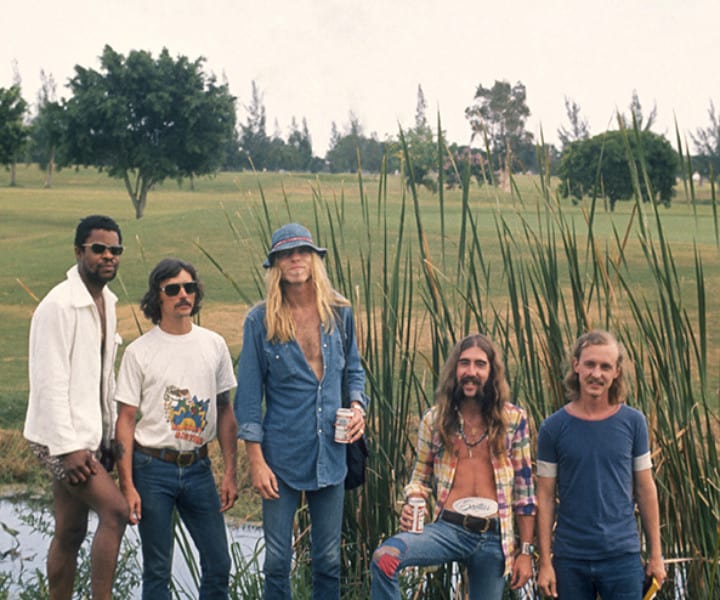 Allman Brothers, FL. July 1972. <P>Image #: C-177  © Bob Gruen