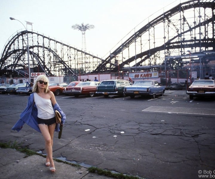 Debbie Harry, Coney Island, NY. August 7, 1977. <P>Image #: C-63 © Bob Gruen 