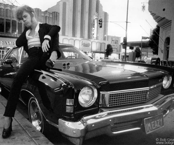 David Johansen, Los Angeles, CA. September 1973. <P>Image #: R-158  © Bob Gruen