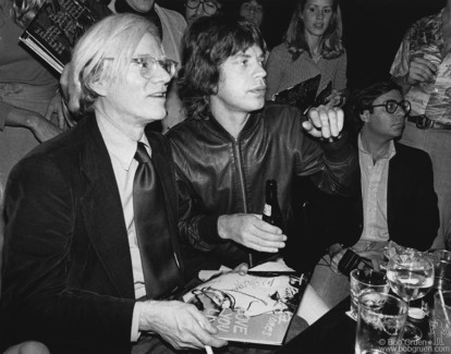 Andy Warhol, Mick Jagger and Bob Colacello, NYC - 1977