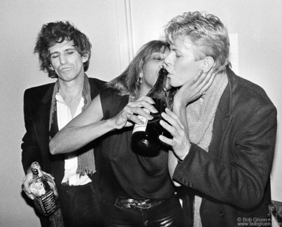 Keith Richards, Tina Turner and David Bowie, NYC - 1983