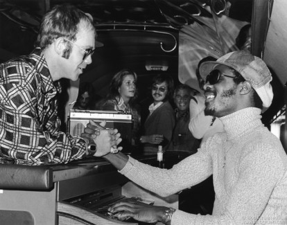Elton John and Stevie Wonder, MA - 1973