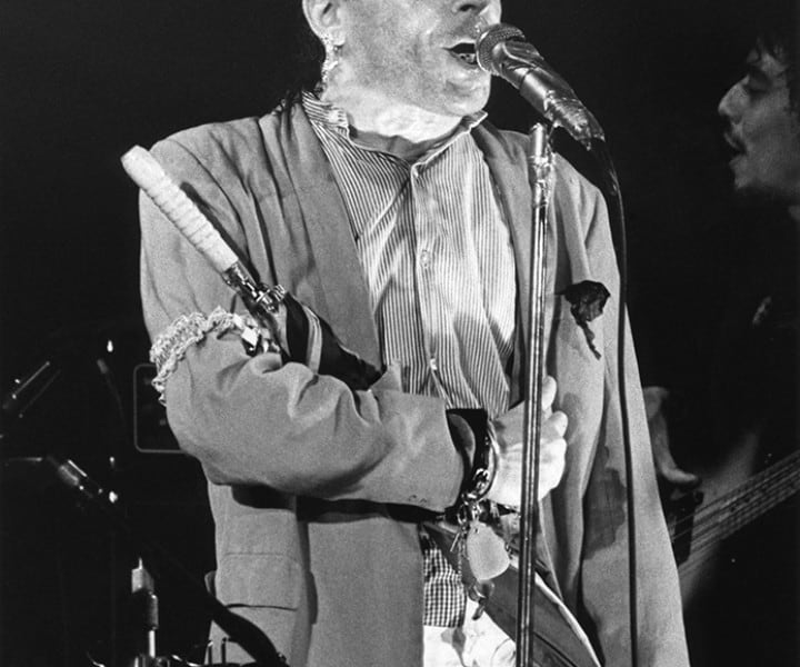 Ian Dury, Bottom Line, NYC. May 1978. <P>Image #: R-308  © Bob Gruen