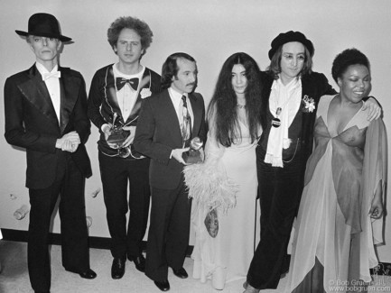 David Bowie, Art Garfunkel, Paul Simon, Yoko Ono, John Lennon & Roberta Flack, NYC - 1975