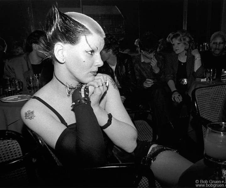 Soo Catwoman, Club Louise, London, England. October 1976. <P>Image #: R-389 © Bob Gruen