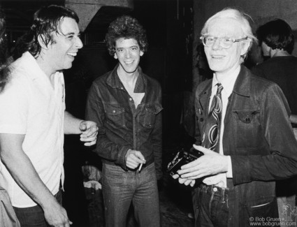 John Cale, Lou Reed and Andy Warhol, NYC - 1976
