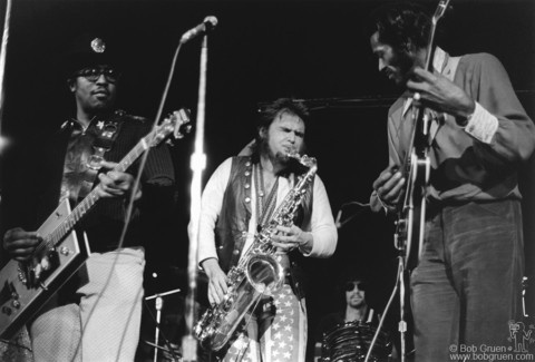 Chuck Berry, Bo Diddley, Stan Bronstein and Rick Frank, NYC - 1972