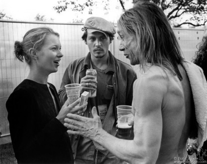 Kate Moss, Johnny Depp and Iggy Pop, London - 1996