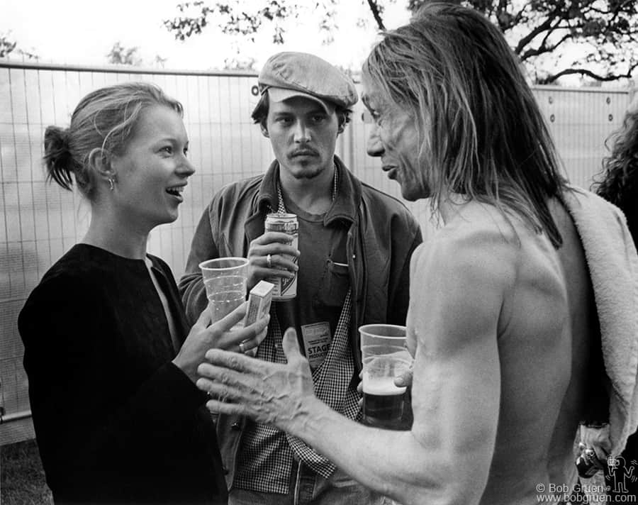 Kate Moss, Depp & Iggy Pop, London – | Bob Gruen