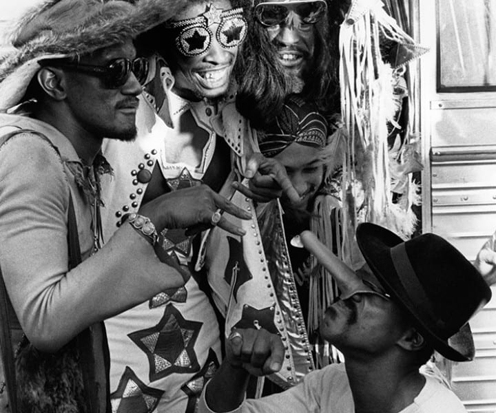 Parliament-Funkadelic, NYC. September 1977. <P>Image #: R-71  © Bob Gruen