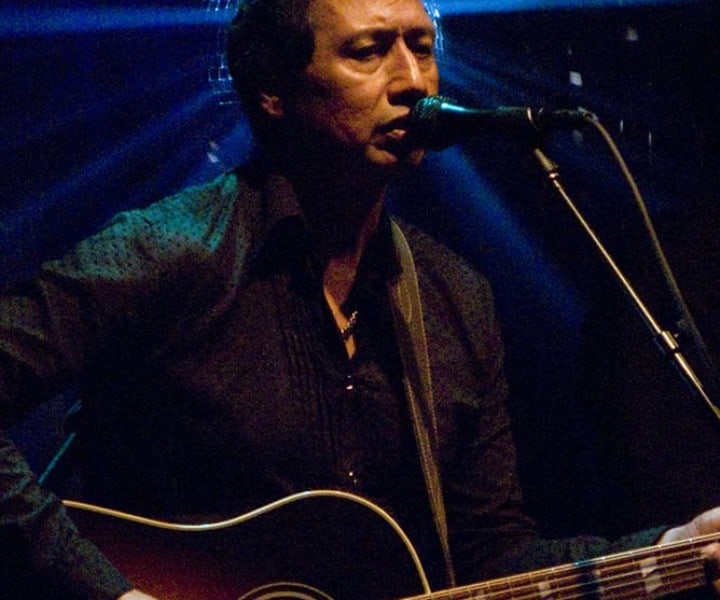 Alejandro Escovedo, Highline Ballroom, NYC. July 9, 2008. <P>Image #: C-172  © Bob Gruen