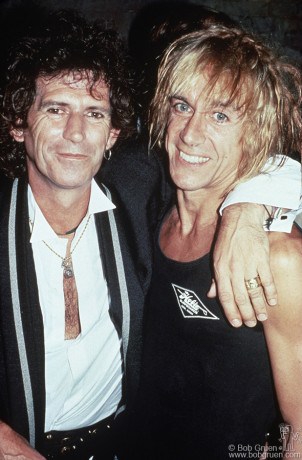 Keith Richards and Iggy Pop, NYC - 1988