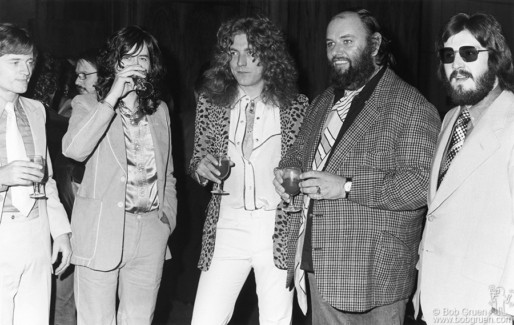 John Paul Jones, Jimmy Page, Robert Plant, Peter Grant and John Bonham, NYC - 1974