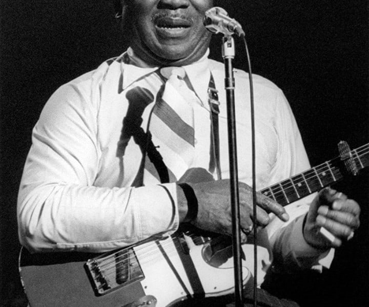 Muddy Waters, Palladium, NYC. March 4, 1977. <P>Image #: R-243  © Bob Gruen