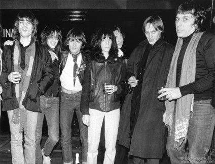 David Johansen, Lenny Kaye, Dee Dee Ramone, Patti Smith, Jay Dee Daugherty, Tom Verlaine and John Cale, NYC - 1976