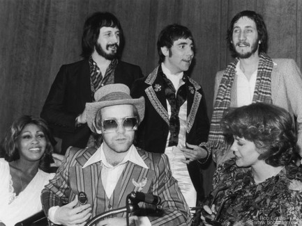 John Entwistle, Keith Moon, Pete Townshend, Tina Turner, Elton John and Ann-Margret, NYC - 1975