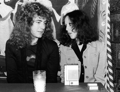 Robert Plant and Lisa Robinson, NYC - 1976