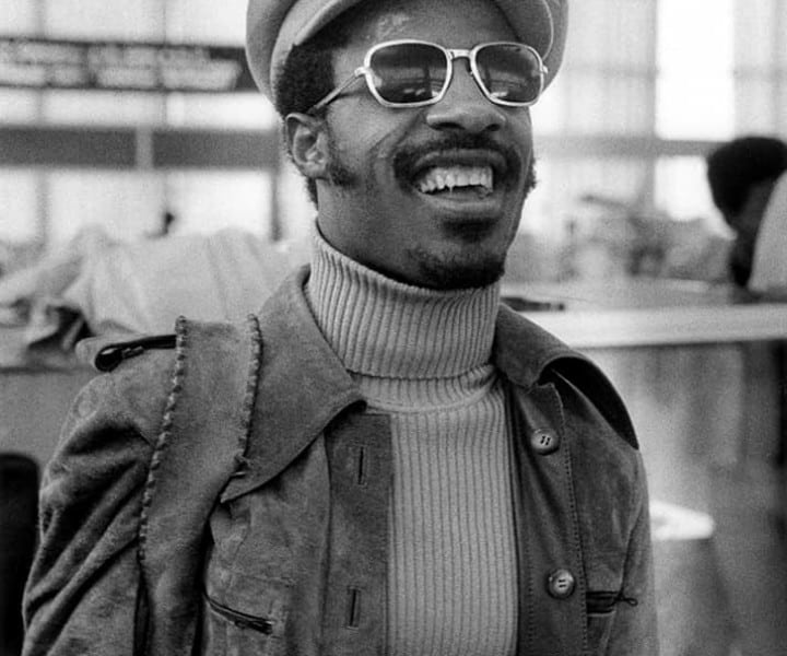 Stevie Wonder, Detroit, MI. September 28, 1974. <P>Image #: R-471 © Bob Gruen