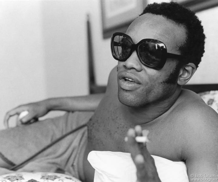 Bobby Womack, Macon, GA. July 1972. <P>Image #: R-487  © Bob Gruen