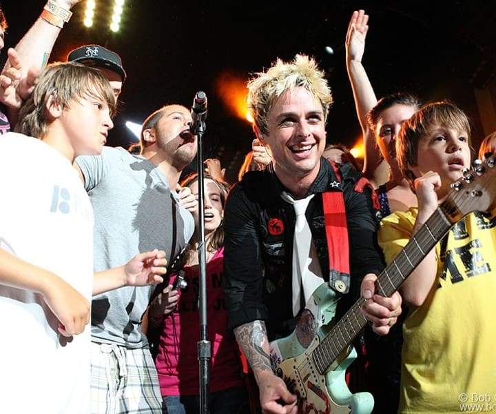 For one song Billie Joe called for all the fans to come onstage and dance along.