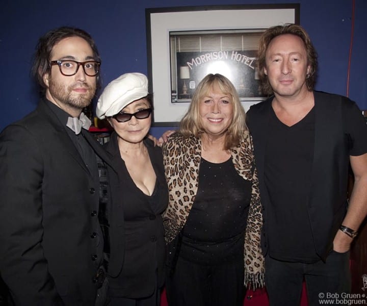 Sept 16 - NYC - Sean, Yoko, Cynthia & Julian Lennon all came to see an exhibition of Julian's photographs at the Morrison Hotel Gallery on the Bowery. It was the first time all four were together in public, and everyone had a good time looking at Julian's great photos.