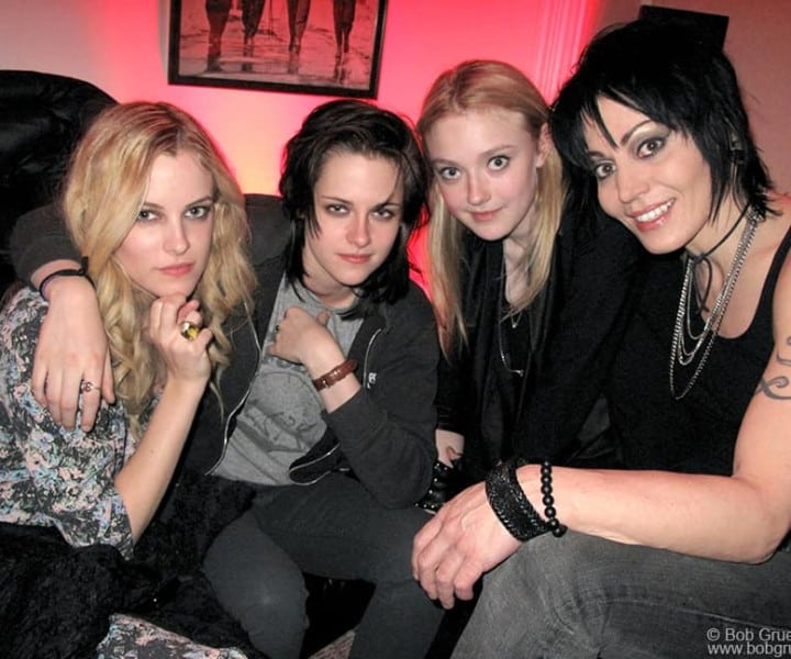 Jan 24 - Park City, UT - At the Sundance Film Festival I saw 'The Runaways' starring Riley Keough, Kristen Stewart, Dakota Fanning seen above at the after-party with Joan Jett. This is a 'must see' rock film!...I also saw 'Nowhere Boy' a wonderful film about John Lennon's teenage years in Liverpool.