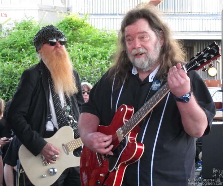 Billy Gibbons of ZZ Top joined Roky Erickson at Threadgills outdoor stage.