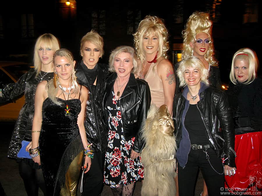 April 25 - NYC - The blondes all came out to see the opening of the documentary film about the Squeezebox parties, including Miss Guy, Debbie Harry and Mistress Formika.