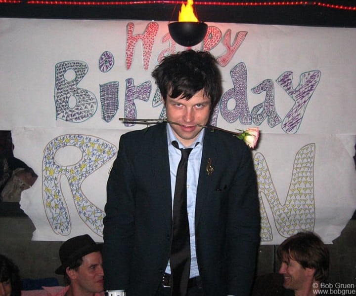 Nov 5 - NYC - Ryan Adams celebrated his birthday at a surprise party at the 3 of Cups in NYC. He said "My mind is full of demons, and I'm just feeding them chocolate!"