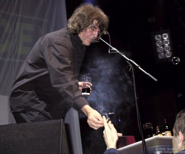 May 3 - London - Howard Marks shares a smoke with a member of the audience at the Ocean Rooms in London.