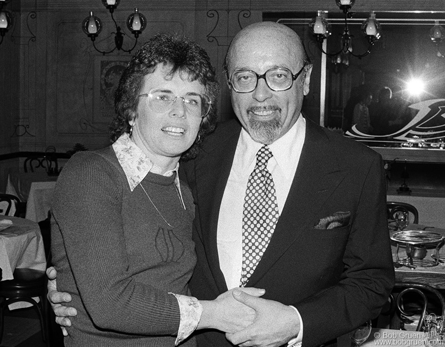 Billie Jean King and Ahmet Ertegun, NYC - 1976