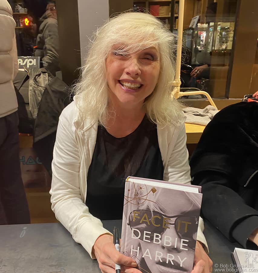 Dec 5 - NYC - Debbie Harry at the signing event for her book “Face It” at Bookmarc on Bleeker Street.
