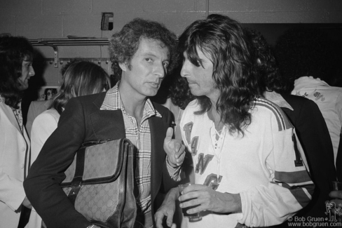 Ron Delsener and Alice Cooper, NYC - 1975