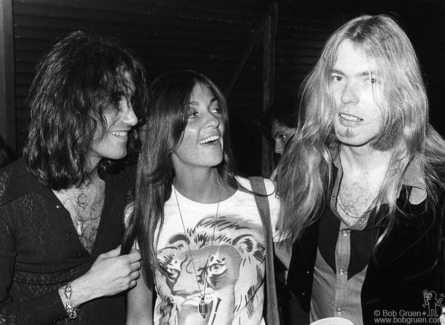 Jonny Podell, Monica Podell and Gregg Allman, NYC - 1974