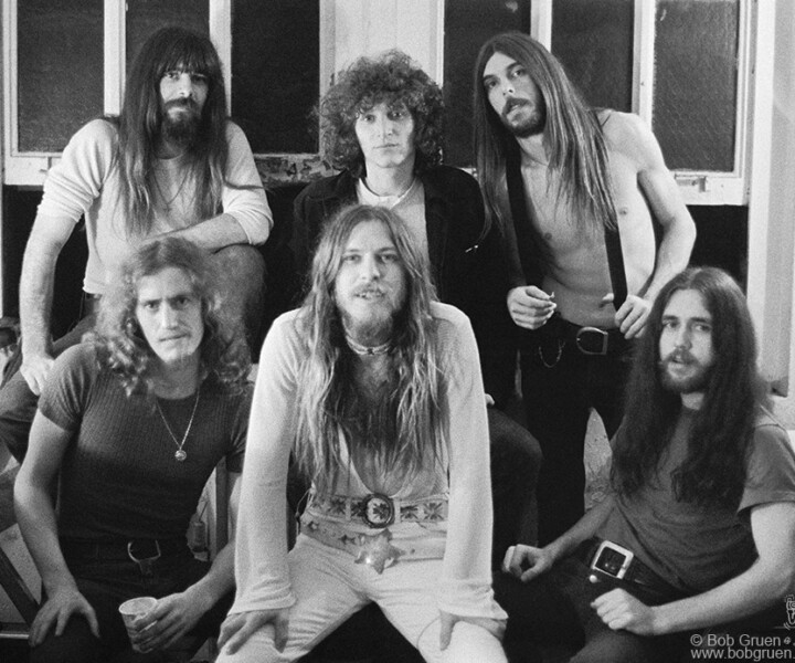 Ricky Lee "Risky"/"Ricochet" Reynolds, Tommy Aldridge, Harvey "Burley" Jett, Pat "Dirty" Daugherty, Jim "Dandy" Mangrum and Stanley "Goober Grin" Knight, Academy of Music, NYC. March 18, 1972. <P>Image #: ATL6_4-8_1972 © Bob Gruen