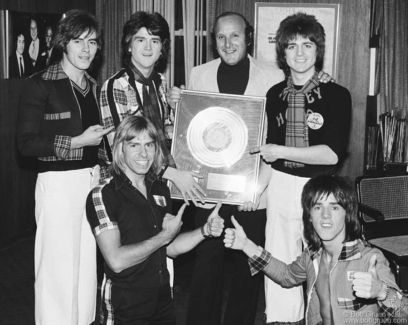 Bay City Rollers and Clive Davis, NYC - 1976
