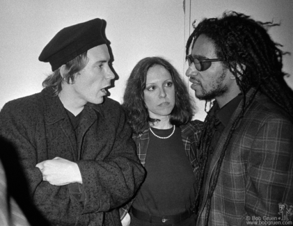 John Lydon, Lisa Robinson and Don Letts, NYC - 1982