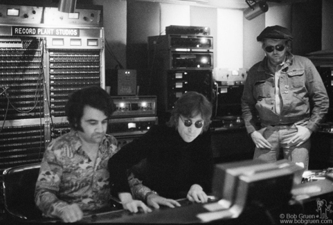Roy Cicala, John Lennon and Harry Nilsson, NYC - 1974
