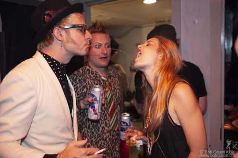 Mike Dirnt, Tre Cool and Brittney Cade, NYC - 2010