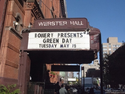 Green Day marquee, NYC - 2009