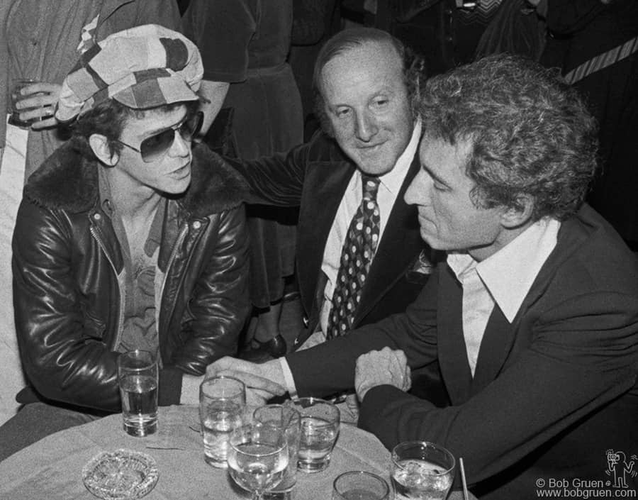 Lou Reed, Clive Davis and Ron Delsener, NYC - 1976